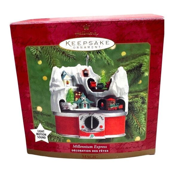Hallmark Keepsake Millenium Express 2000 Train Ornament Lights Motion Sound - Picture 5 of 10